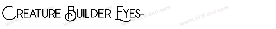 Creature Builder Eyes字体转换